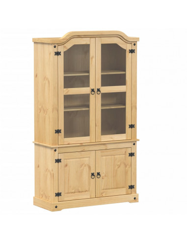 Vetrina Corona 103,5x42x180 cm in Legno Massello di Pino