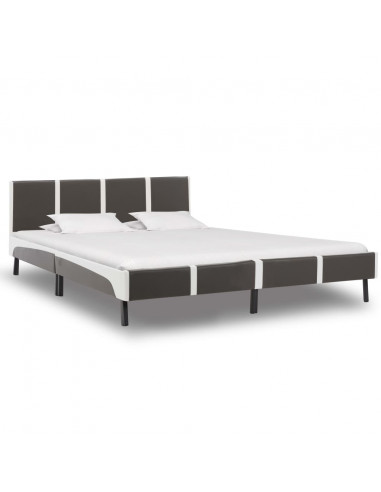 Giroletto Grigio e Bianco in Similpelle 180x200 cm