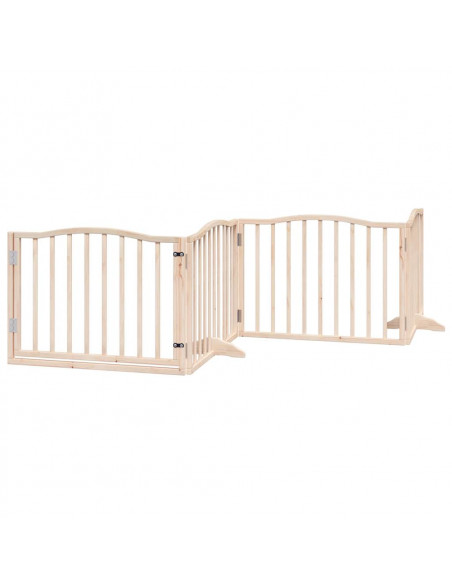 Cancello per Cani Porta Pieghevole 10 Pannelli 800 cm in Pioppo