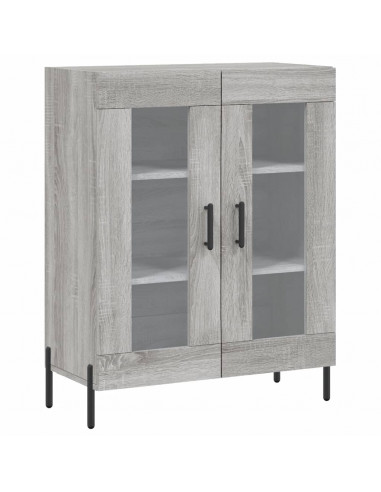 Credenza Grigio Sonoma 69,5x34x180 cm in Legno Multistrato