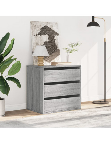 Cassettiera Angolare Grigio Sonoma 60x41x58cm Legno Multistrato