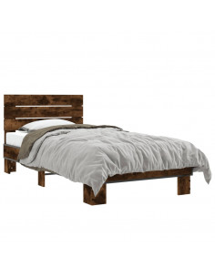 Giroletto Rovere Fumo 90x190 cm in Legno Multistrato e Metallo 2