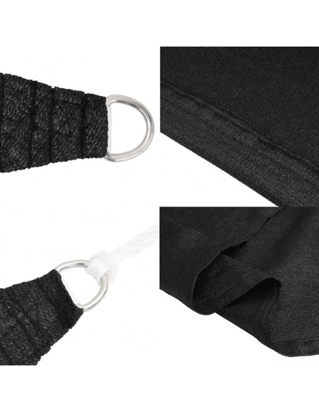 Vela Parasole 160 g/m² Nera 2,5x5 m in HDPE