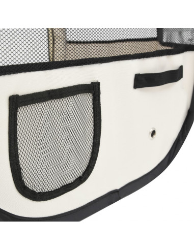 Box per Cani Pieghevole con Borsa Trasporto Blu 110x110x58 cm