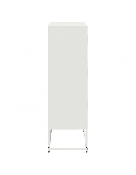 Credenza Bianca 68,5x38,5x123,5 in Acciaio