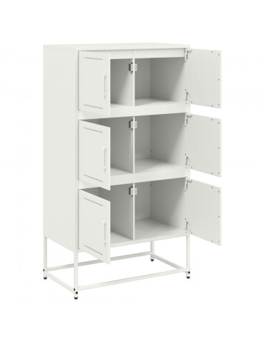 Credenza Bianca 68,5x38,5x123,5 in Acciaio