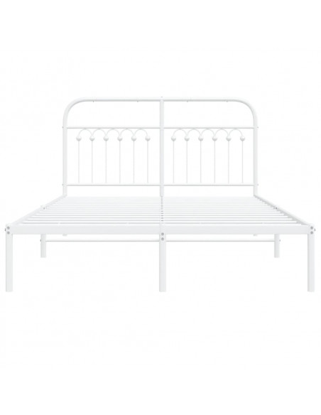 Giroletto con Testiera Metallo Bianco 140x190 cm