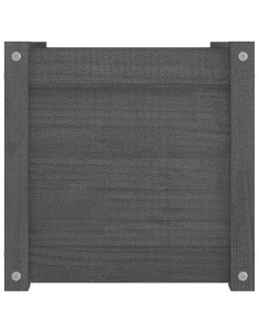 Fioriera da Giardino Grigia 40x40x40 cm Legno Massello di Pino