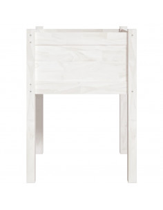 Fioriere da Giardino 2 pz Bianche 50x50x70 cm Massello di Pino