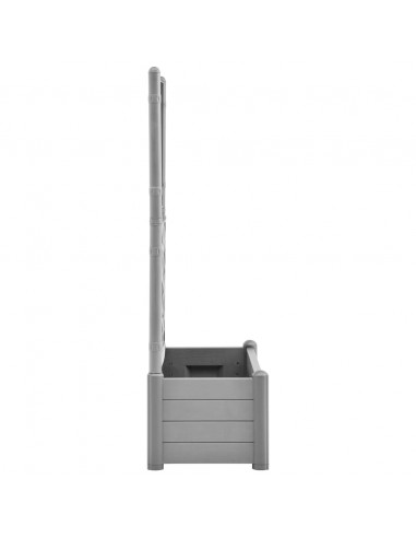 Fioriera da Giardino e Graticcio 100x43x142 cm PP Grigio Pietra