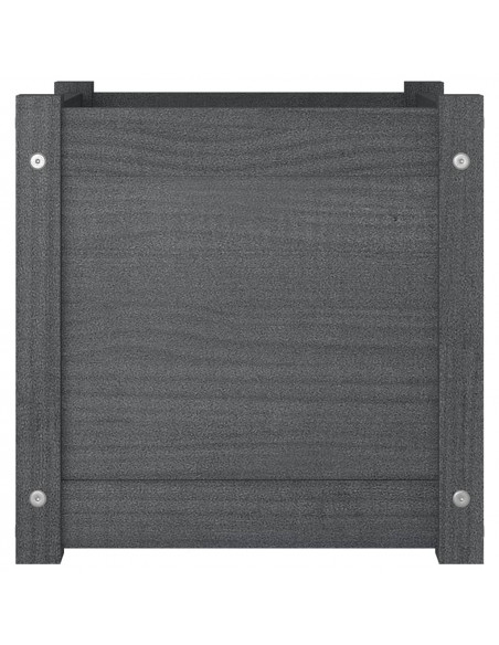 Fioriera da Giardino Grigia 40x40x40 cm Legno Massello di Pino