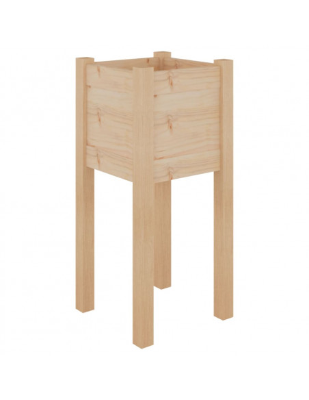 Fioriera da Giardino 31x31x70 cm in Legno Massello di Pino