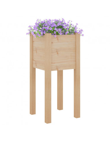 Fioriera da Giardino 31x31x70 cm in Legno Massello di Pino