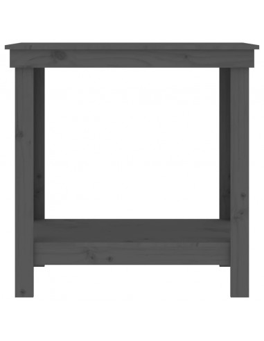 Banco da Lavoro Grigio 80x50x80 cm in Legno Massello di Pino