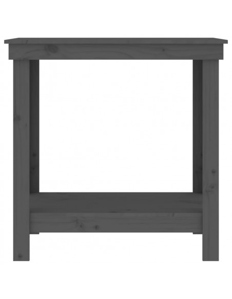 Banco da Lavoro Grigio 80x50x80 cm in Legno Massello di Pino