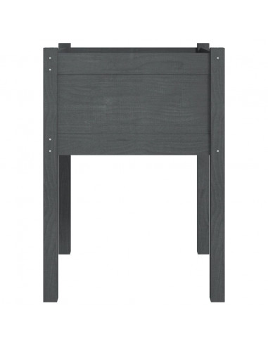 Fioriera da Giardino Grigia 50x50x70 cm Legno Massello di Pino