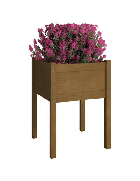 Fioriere da Giardino 2 pz Miele 50x50x70 cm Massello di Pino