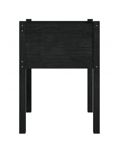 Fioriera da Giardino Nera 50x50x70 cm Legno Massello di Pino