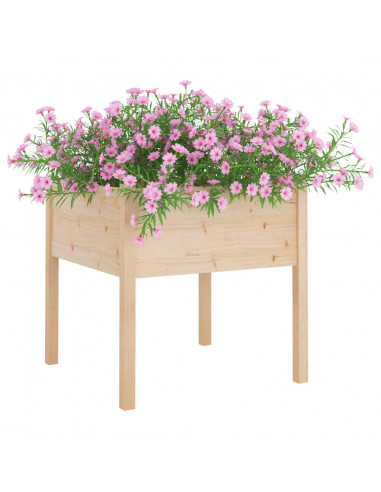 Fioriere da Giardino 2 pz 70x70x70 cm Legno Massello di Pino