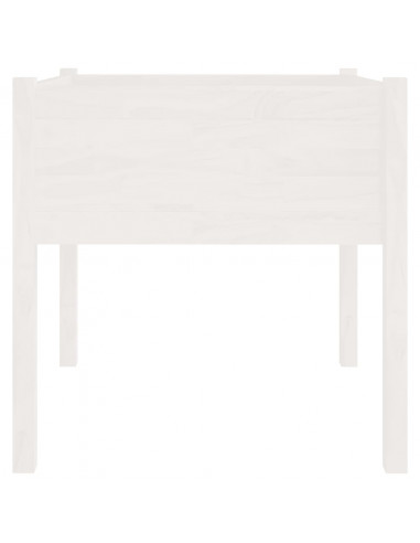 Fioriera da Giardino Bianca 70x70x70 cm Legno Massello di Pino