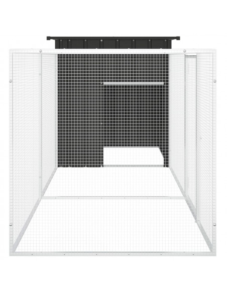 Gabbia per Polli Antracite 300x91x100 cm Acciaio Zincato