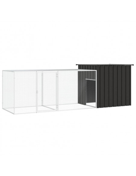 Gabbia per Polli Antracite 300x91x100 cm Acciaio Zincato