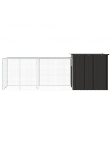 Gabbia per Polli Antracite 300x91x100 cm Acciaio Zincato