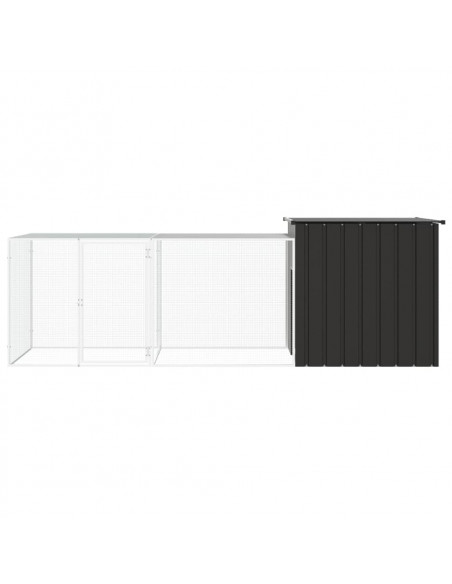Gabbia per Polli Antracite 300x91x100 cm Acciaio Zincato