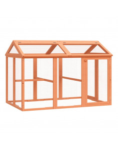 Box per Animali Marrone 141x94x104 cm in Legno Massello di Pino 2