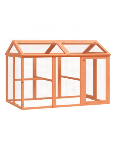 Box per Animali Marrone 141x94x104 cm in Legno Massello di Pino