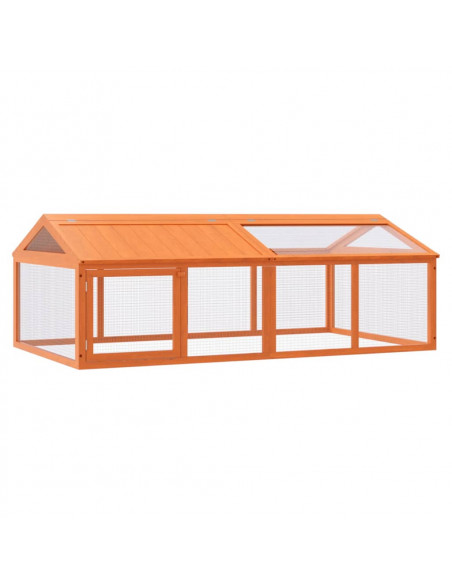 Box per Animali Marrone 200x112,5x74 cm Legno Massello di Pino