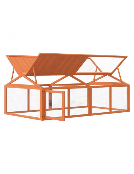 Box per Animali Marrone 200x112,5x74 cm Legno Massello di Pino