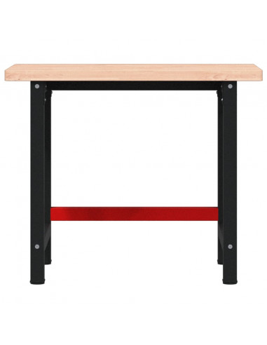 Banco Lavoro 100x60x83 cm Legno Massello Faggio Rettangolare