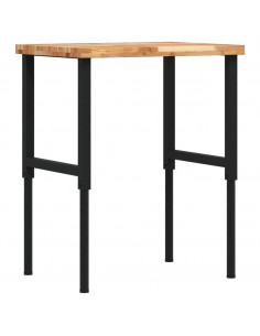 Banco Lavoro 80x60x(73-99,5) cm Legno di Acacia Rettangolare 2