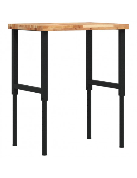 Banco Lavoro 80x60x(73-99,5) cm Legno di Acacia Rettangolare