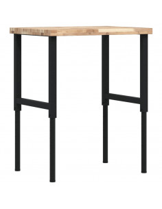 Banco Lavoro 80x60x(73-99,5) cm Legno di Faggio Rettangolare 2