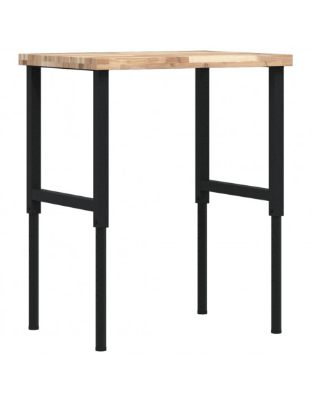 Banco Lavoro 80x60x(73-99,5) cm Legno di Faggio Rettangolare