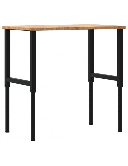Banco Lavoro Marrone Chiaro 100x60x(71,5-98cm Legno di Rovere