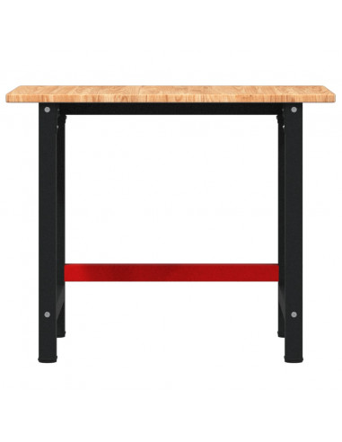 Banco Lavoro Marrone Chiaro 100x60x81,5cm Legno Massello Rovere