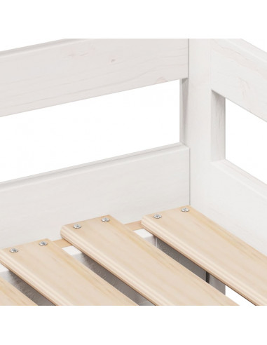 Dormeuse Letto Estraibile e Cassetti Bianco 90x190cm Legno Pino