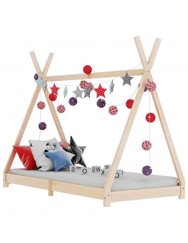 Giroletto per Bambini in Legno Massello di Pino 90x200 cm