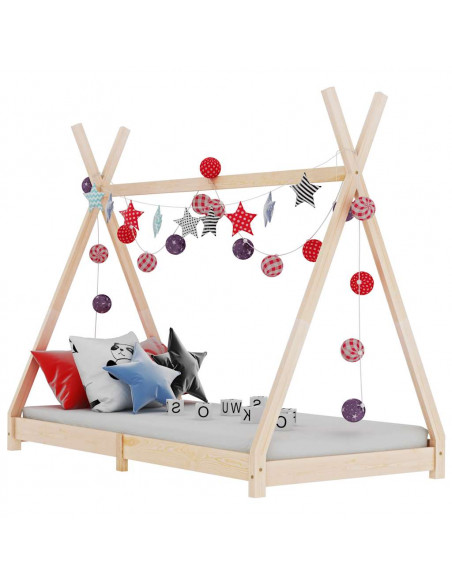 Giroletto per Bambini in Legno Massello di Pino 90x200 cm