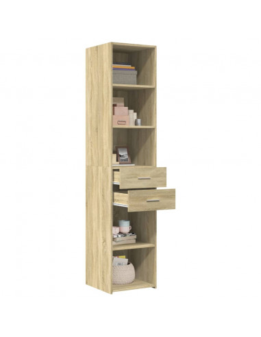 Credenza Rovere Sonoma 40x42,5x185 cm in Legno Multistrato