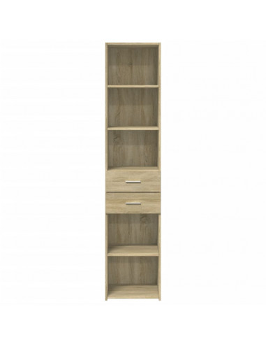 Credenza Rovere Sonoma 40x42,5x185 cm in Legno Multistrato