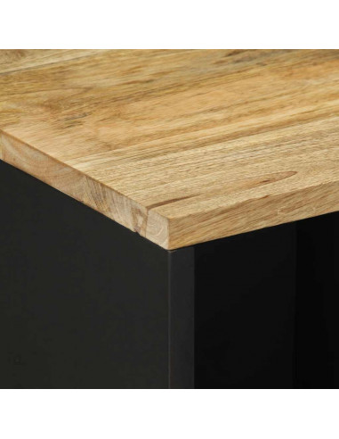 Credenza 80x33,5x75 cm in Legno Massello di Mango Grezzo