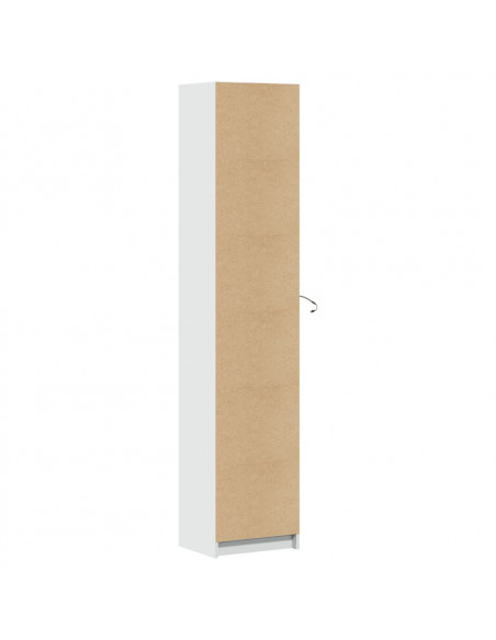 Credenza con LED Bianca 41,5x32,5x200 cm in Truciolato