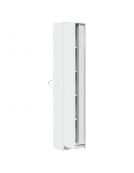Credenza con LED Bianca 41,5x32,5x200 cm in Truciolato