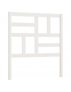Testiera per Letto Bianca 96x4x104 cm in Legno Massello di Pino 2