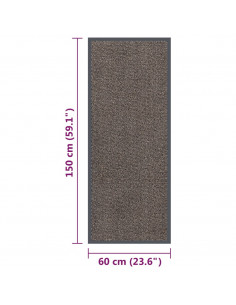 Zerbino Trapuntato 60x150 cm Marrone Scuro