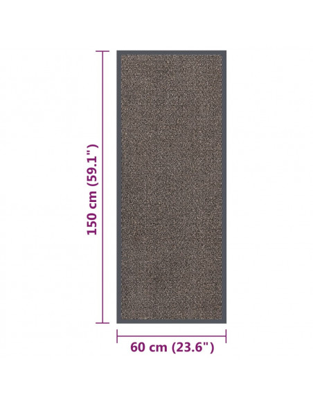 Zerbino Trapuntato 60x150 cm Marrone Scuro